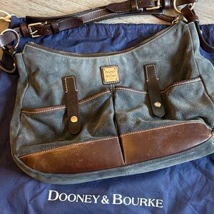 Dooney & Bourke Blue and Brown Shoulder Bag